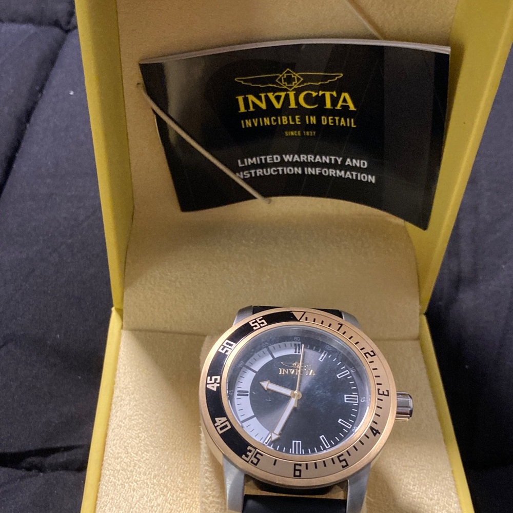 Invicta Two-Tone Black and Gold Watch